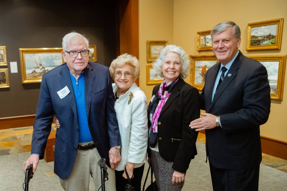 President Thomas and Marcia Haas with guests at Friends of Alten 2018